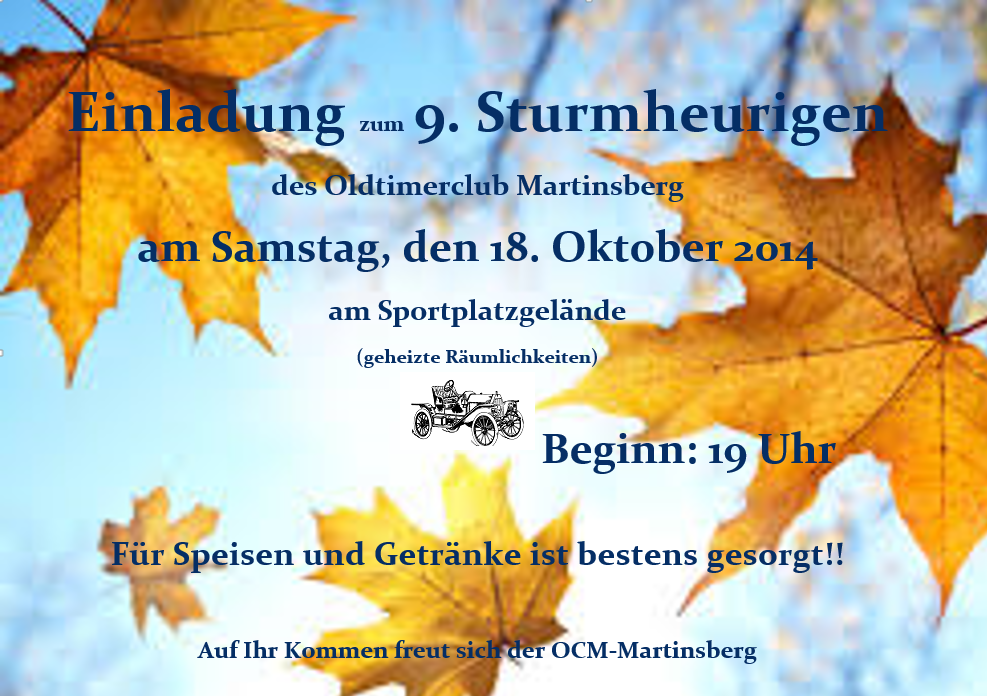 Einladung Sturmheuriger 2014